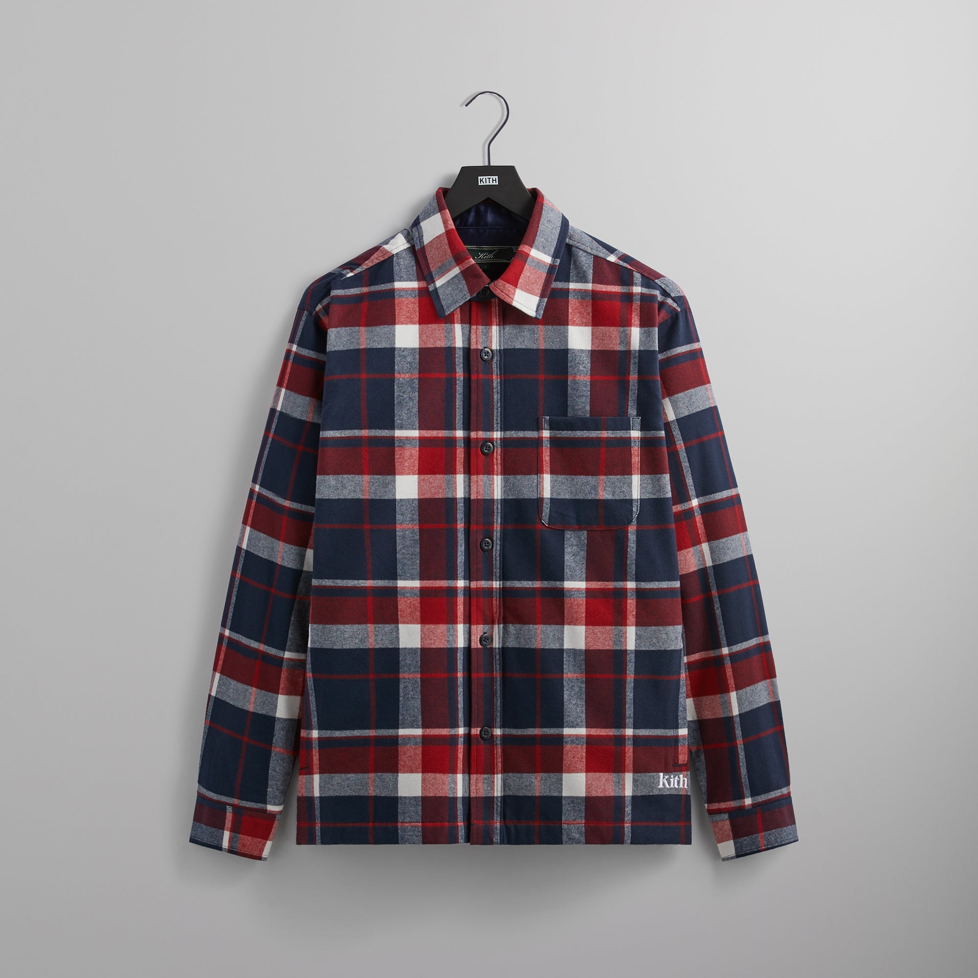 Kith Brushed Flannel Ginza Shirt - Nocturnal – Kith Europe