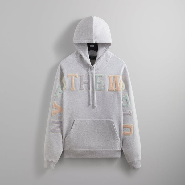 Kith NY To The World Nelson Hoodie - Light Heather Grey – Kith