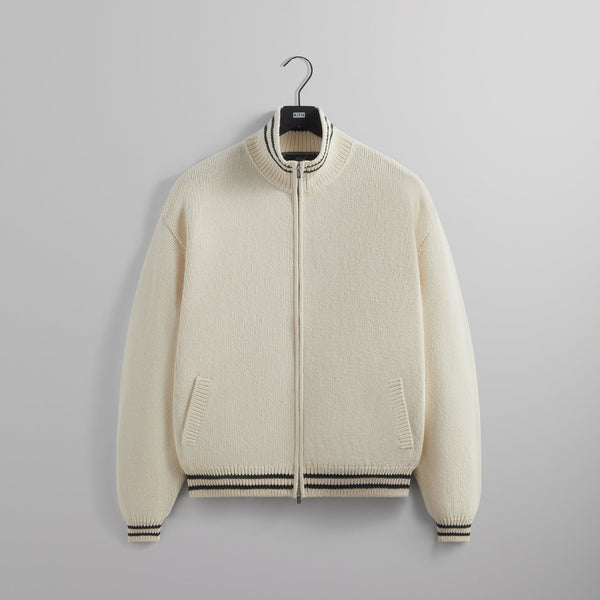 Kith Wyona Full Zip Varsity Sweater - Sandrift – Kith Europe