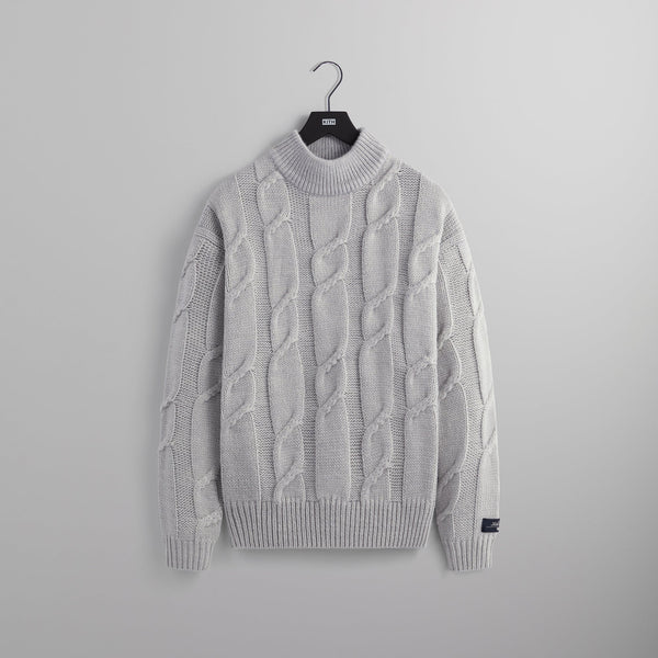 Kith Davidson Mock Neck - Light Heather Grey – Kith Europe