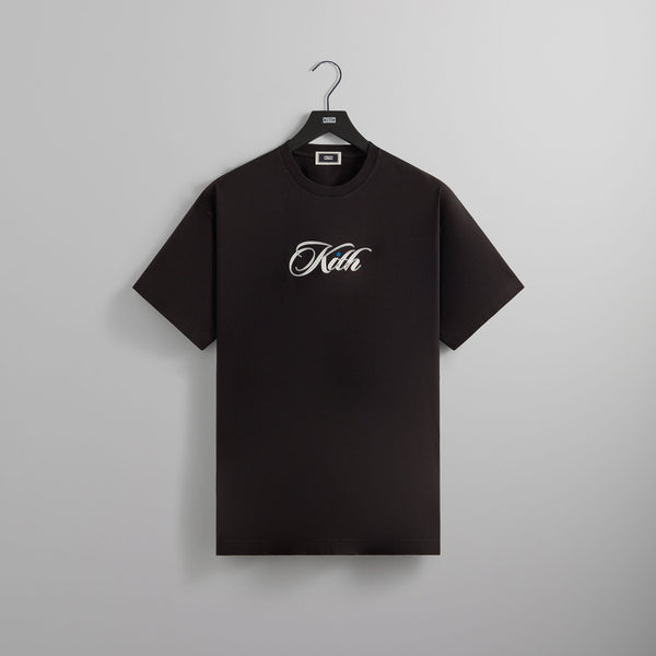 Kith Cursive Logo Tee - Black – Kith Europe