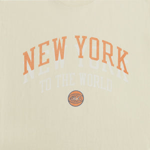 Kith for the New York Knicks NY to the World Vintage Tee - Sandrift