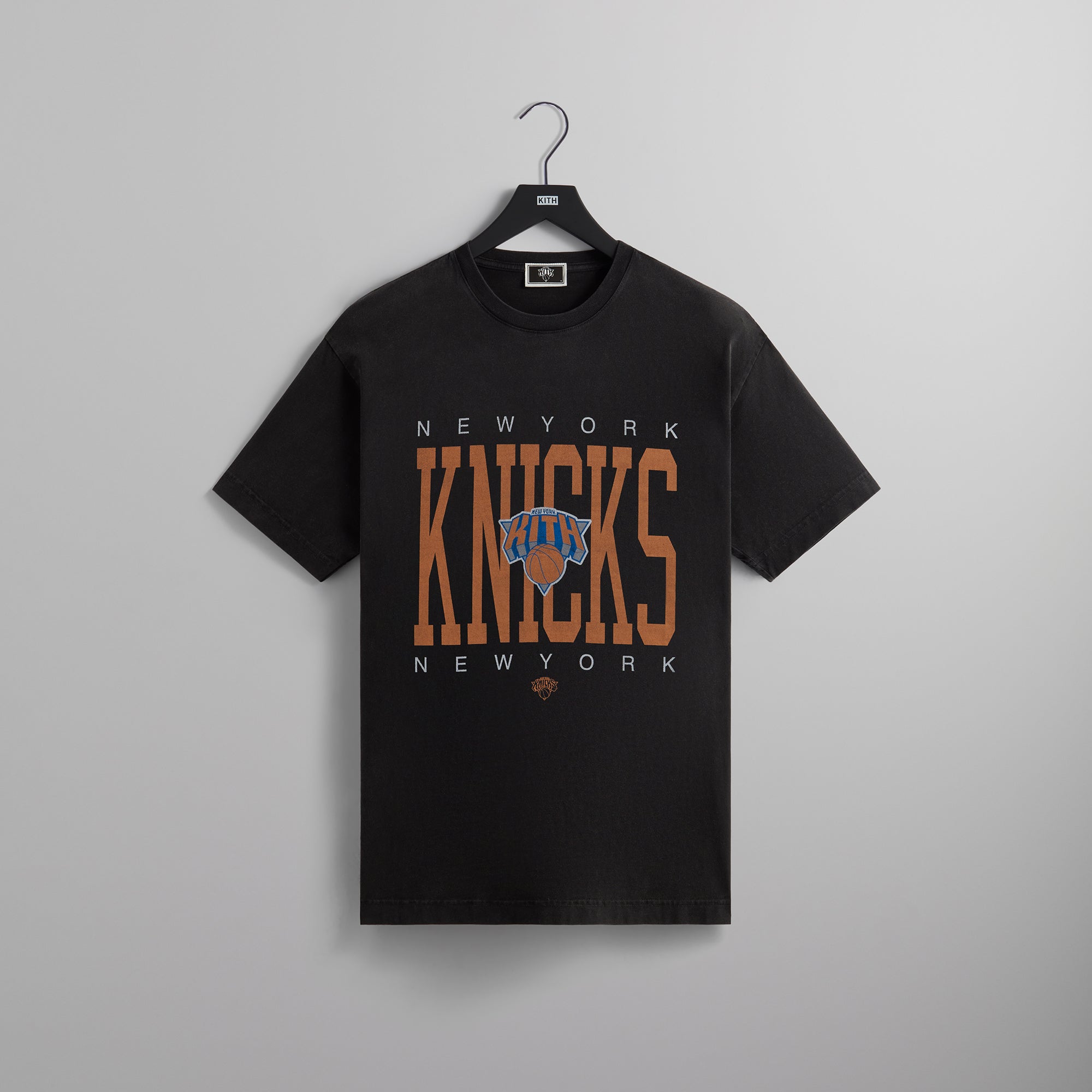 Kith for the New York Knicks Home Court Vintage Tee - Black – Kith Europe