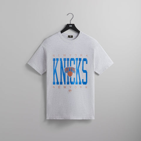 Kith for the New York Knicks Home Court Vintage Tee - Light Heather Grey
