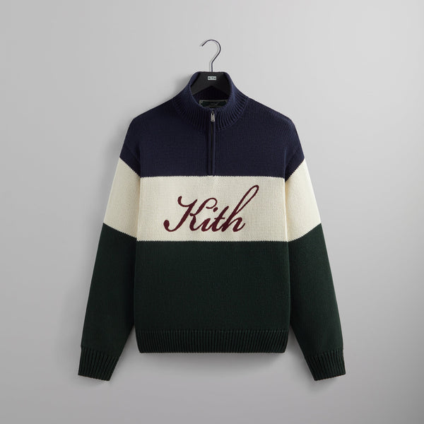 Kith Wyona Quarter Zip Sweater - Nocturnal – Kith Europe