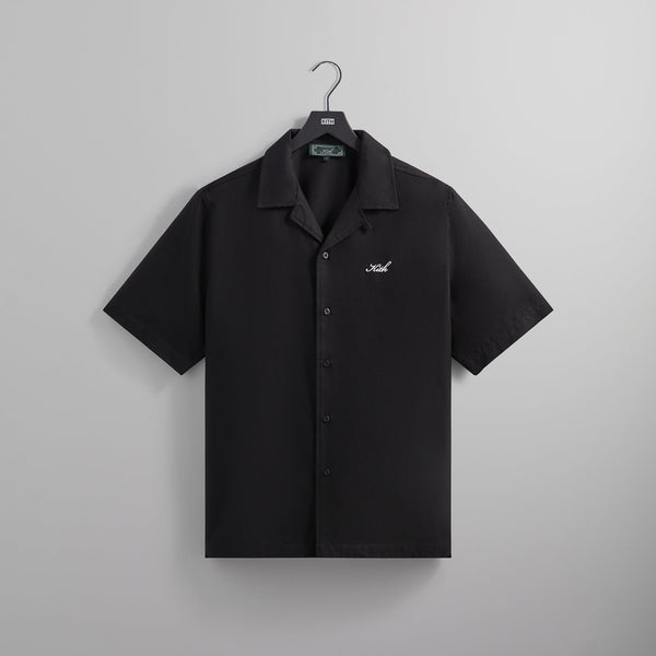 Kith Silk Cotton Thompson Camp Collar Shirt - Black – Kith Europe