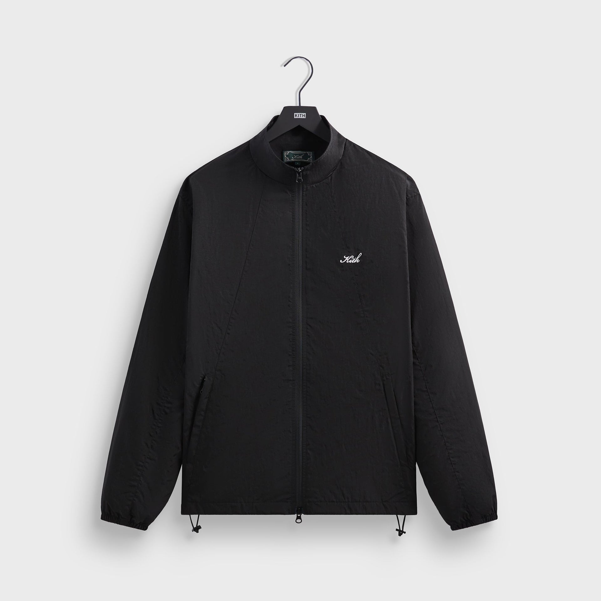 Kith Wrinkle Nylon Windsor Panelled Track Jacket in Black