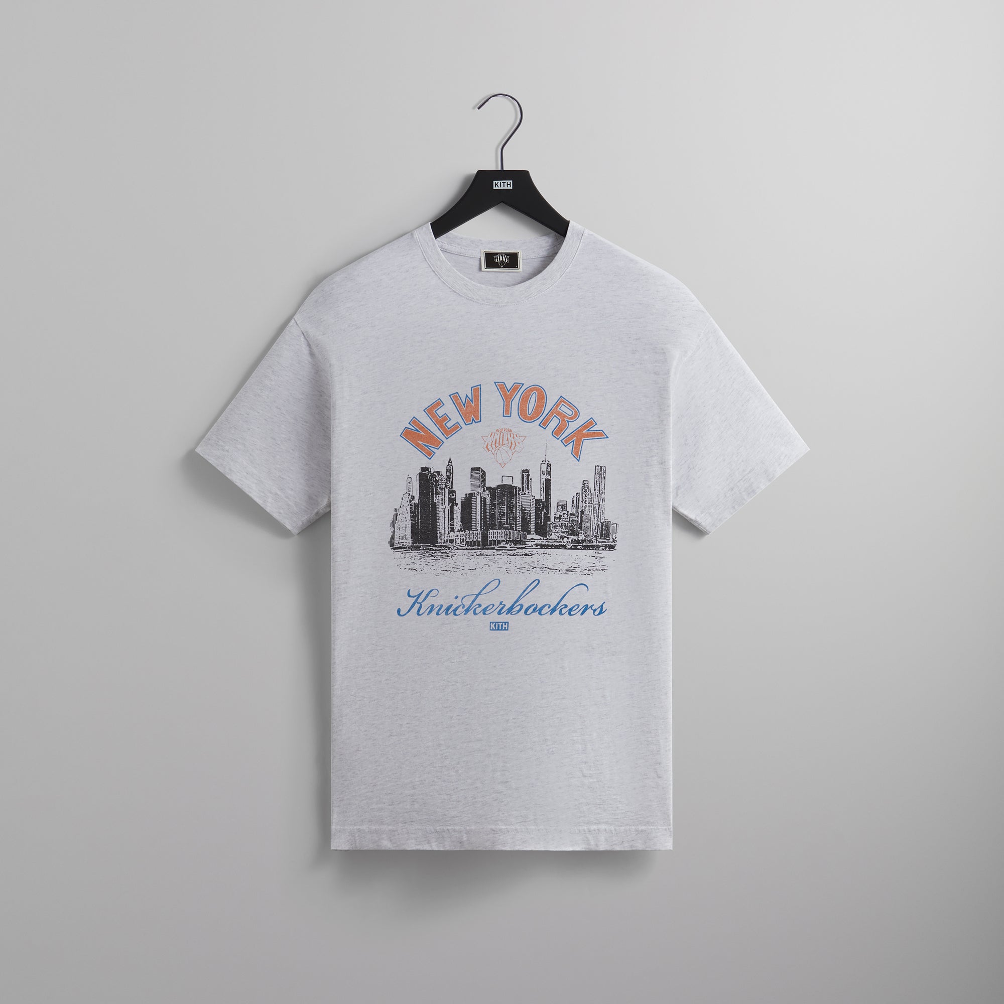 Kith for the New York Knicks Skyline Vintage Tee - Light Heather