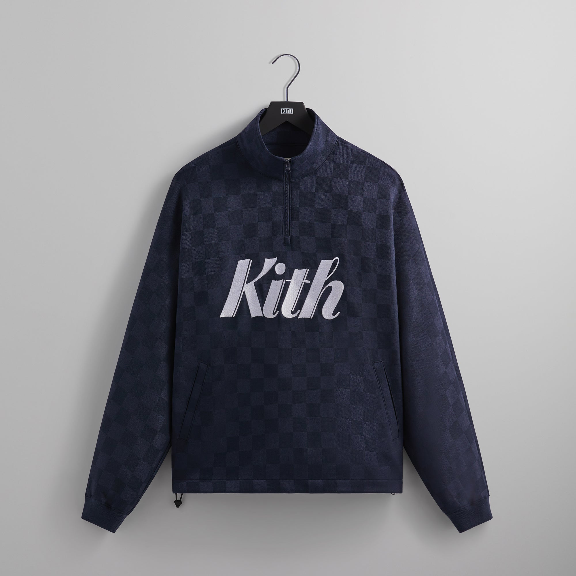 Kith Double Knit Davis Quarter Zip Pullover - Nocturnal – Kith Europe