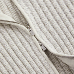 Kith Wyona Open Knit Full Zip Sweater - Light Heather Grey PH