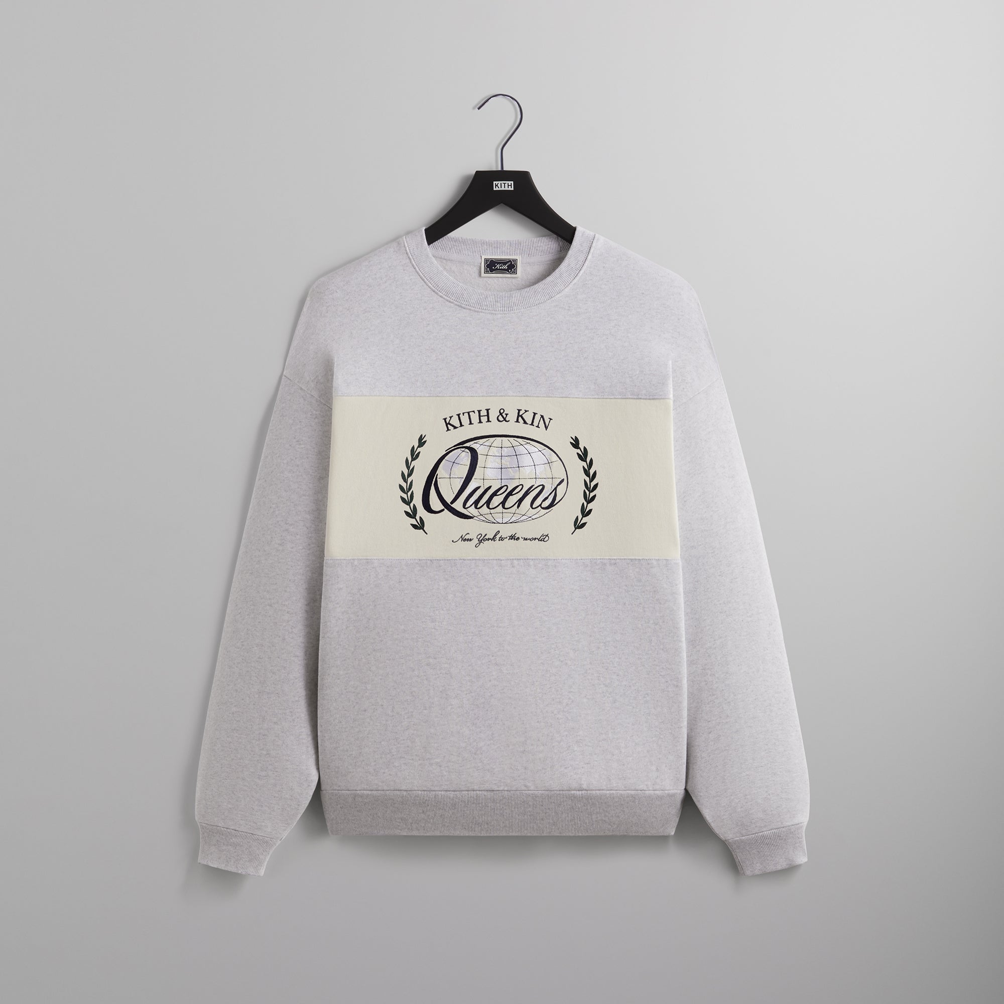 Kith Nelson Rugby Crewneck - Light Heather Grey – Kith Europe