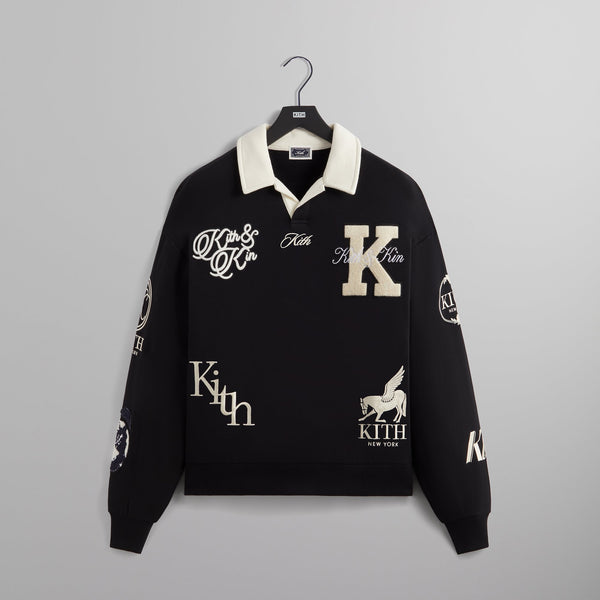 Kith Nelson Collared Pullover - Black – Kith Europe