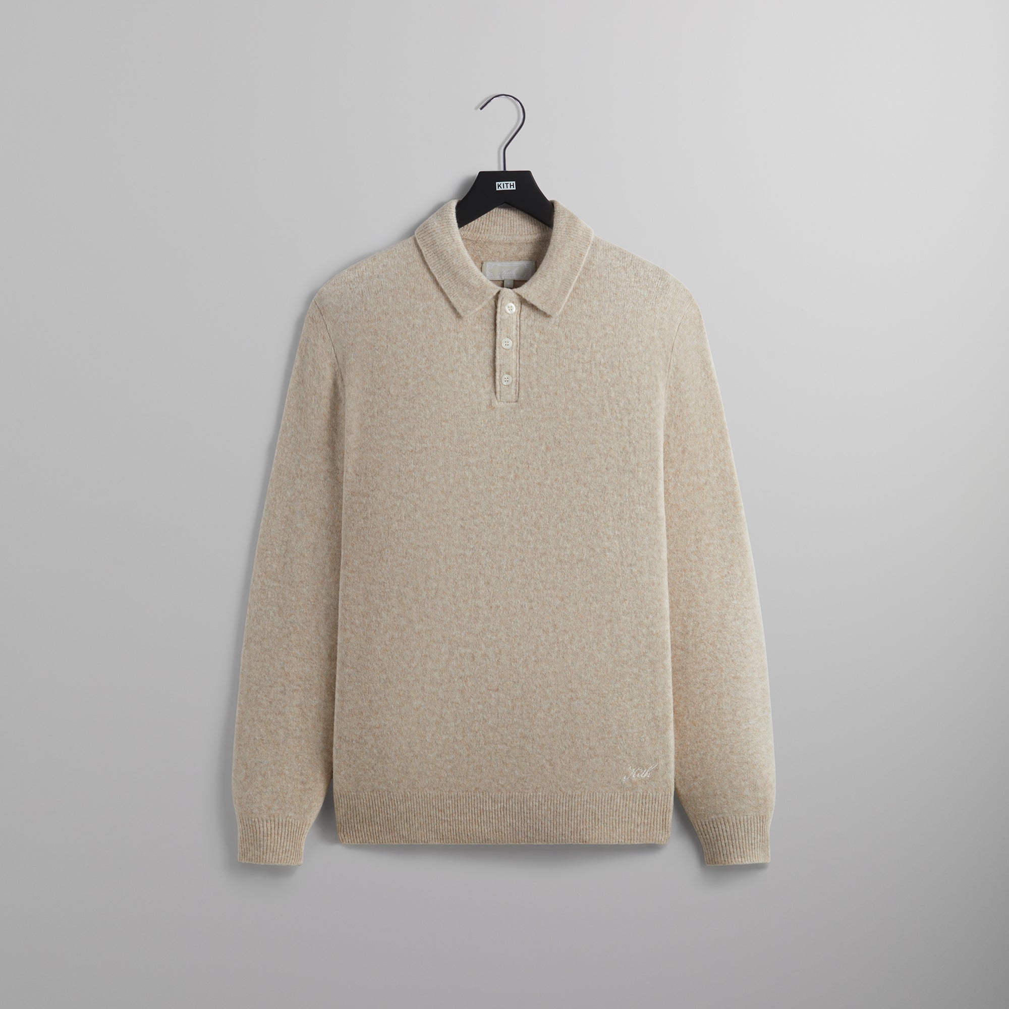 Kith Boucle Harmon Rugby Pullover Sweater - Carabiner Heather ...