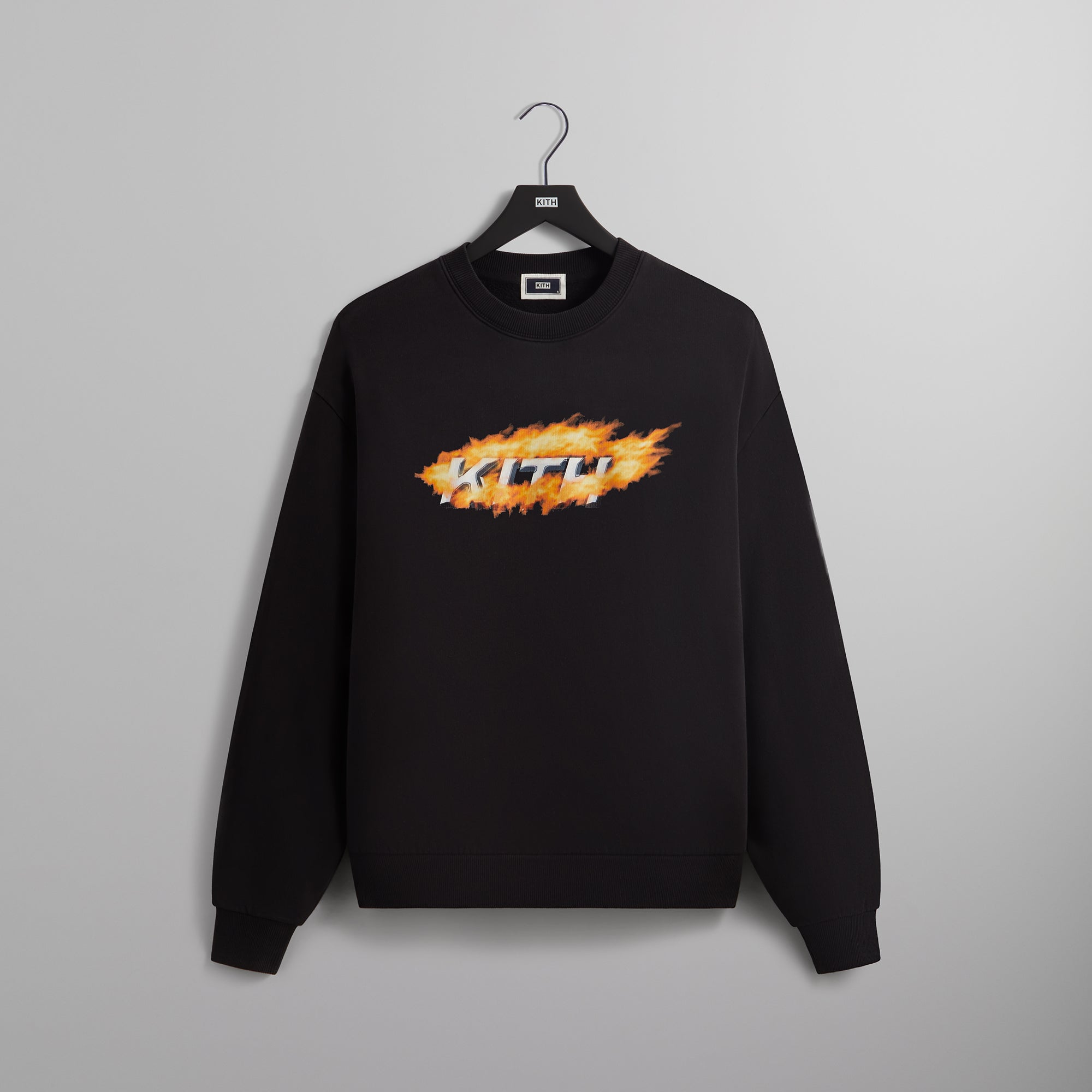 Kith Orbit Flame Vintage Nelson Crewneck - Black – Kith Europe