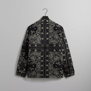 Kith 101 Vintage Floral Bandana Long Sleeve Thompson Shirt - Black PH