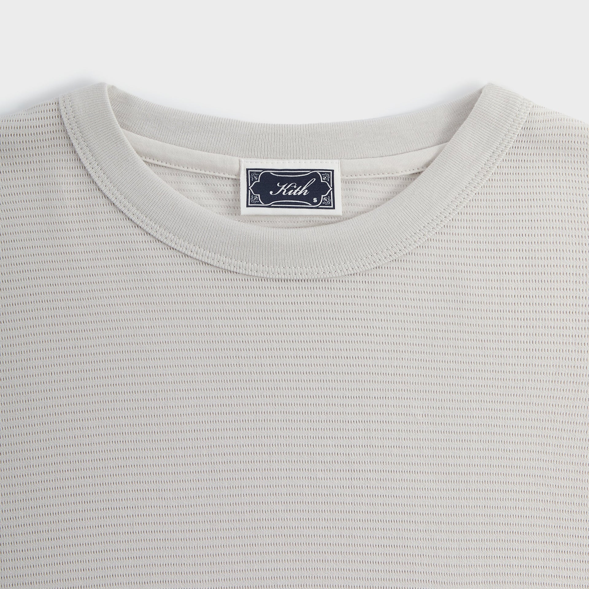 Kith Pointelle Mesh Leonard Pocket Tee - Concrete