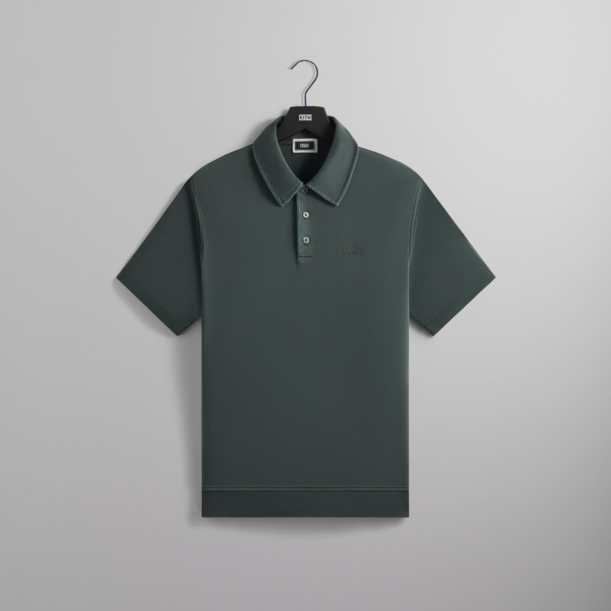 Kith Crystal Wash Interlock Graham Polo Machine Kith Europe