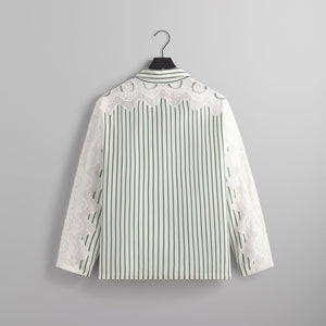 &Kin Lace Combo Adonis Camp Collar Shirt - Silk
