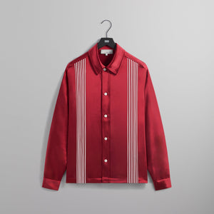 Kith &Kin Stripe Combo Long Sleeve Boxy Collared Overshirt - Bitters