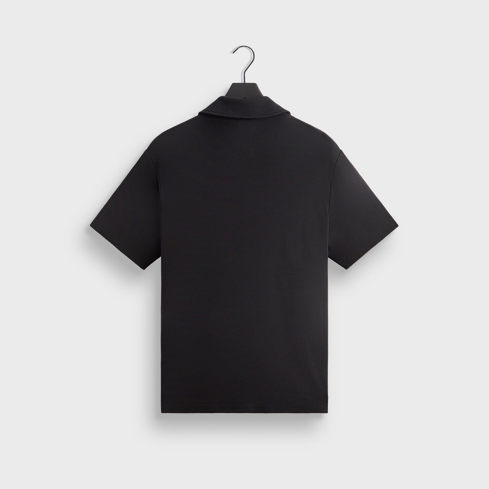 Kith Micro Waffle Drew Polo in Black