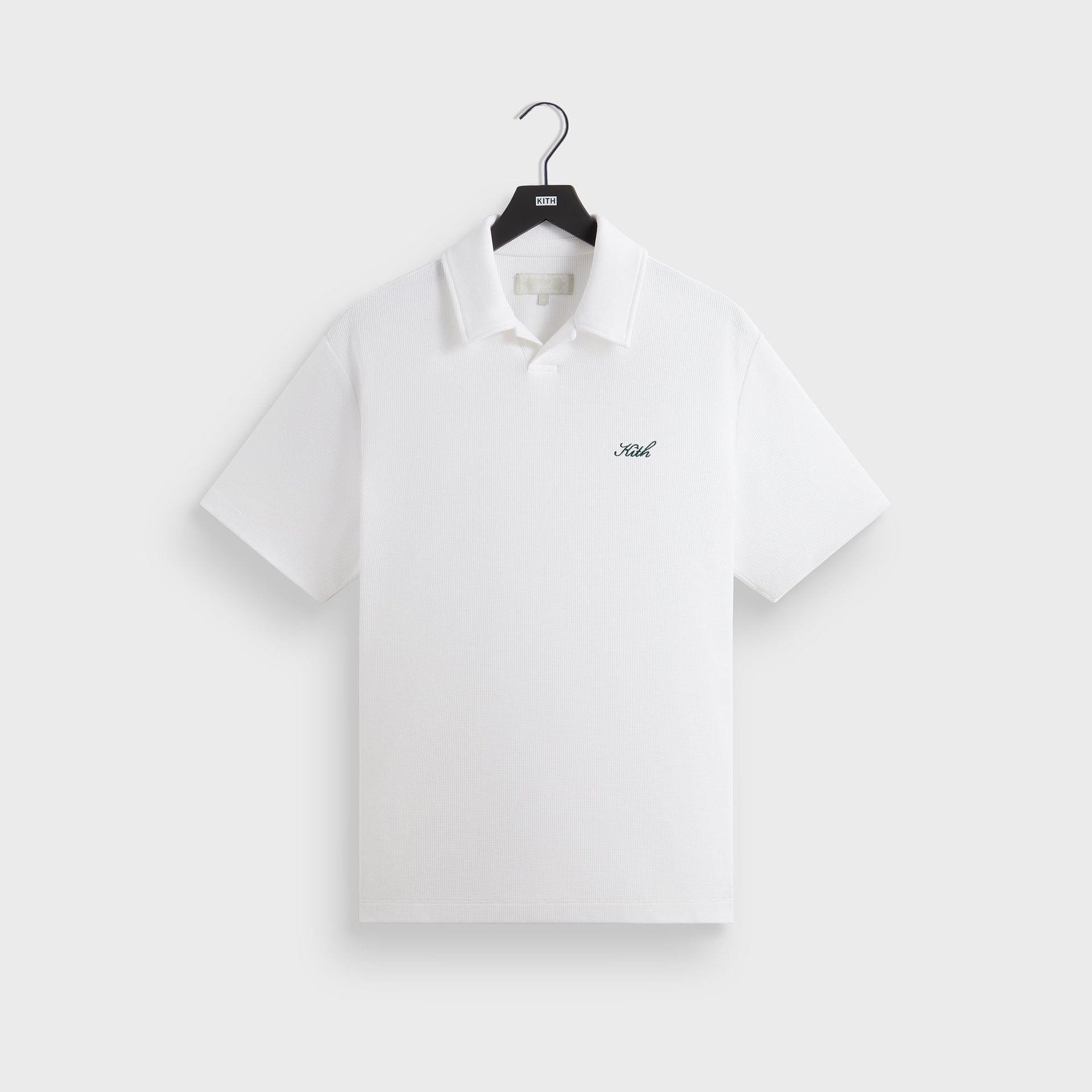 Kith Micro Waffle Drew Polo in White