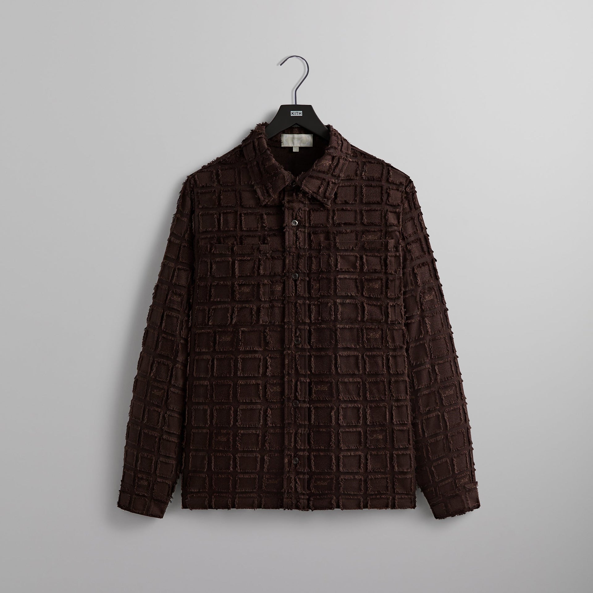 Kith Fils Coupe Check Boxy Collared Overshirt - Kindling