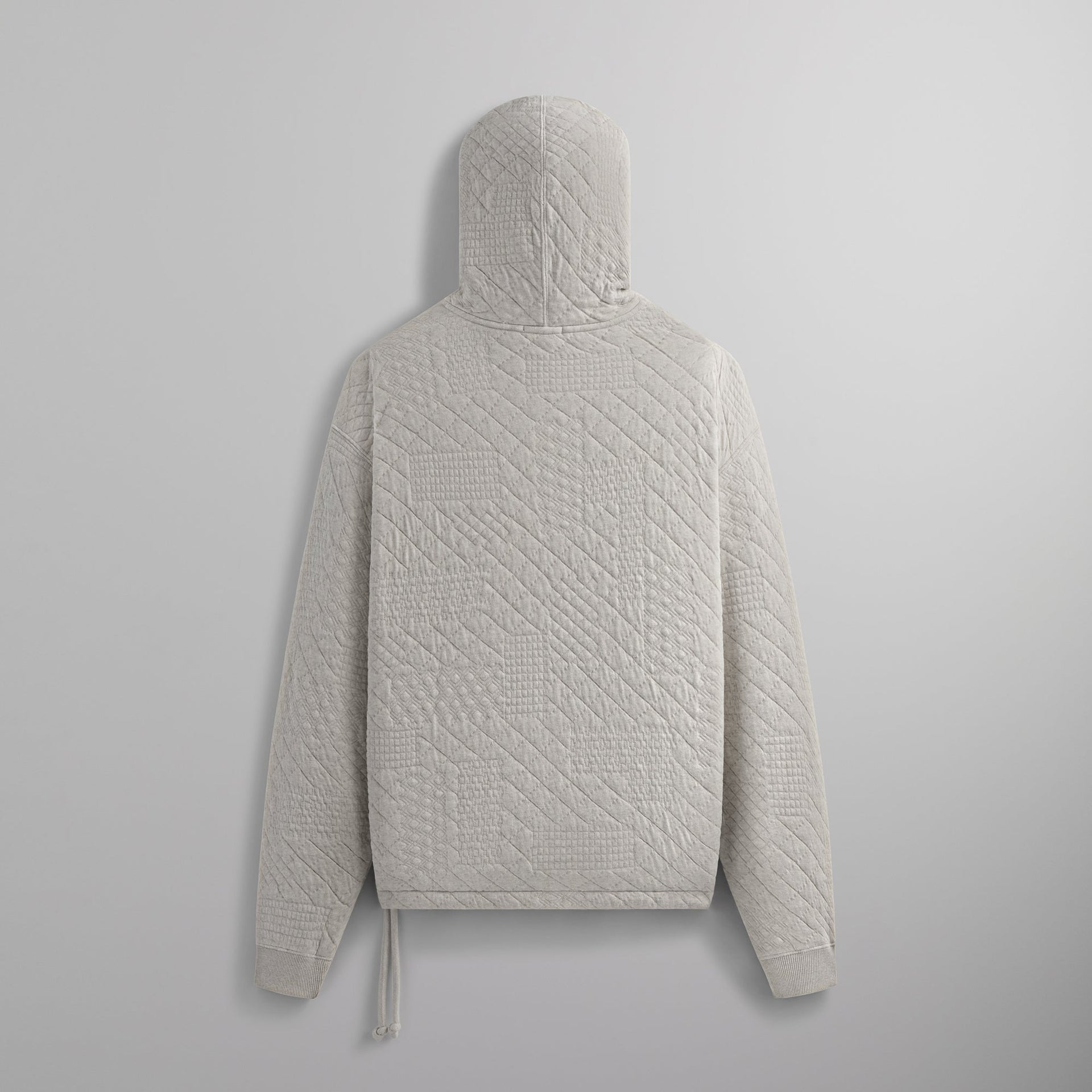 Kith Mixed Stitch Interlock Williams III Hoodie - Light Heather Grey