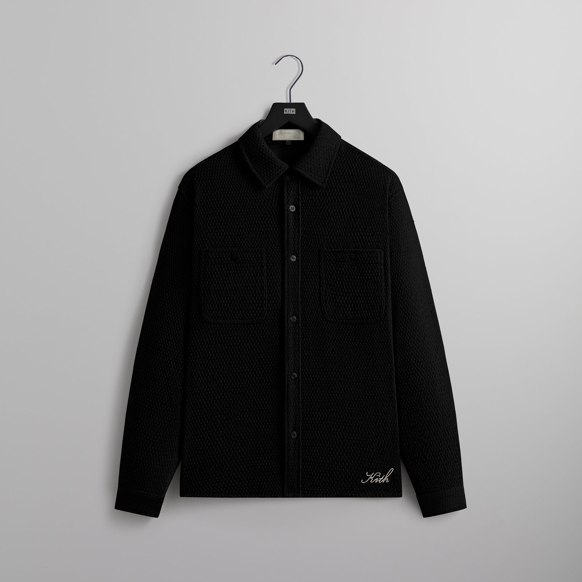 Kith Chenille Tweed Apollo Shirt - Black – Kith Europe