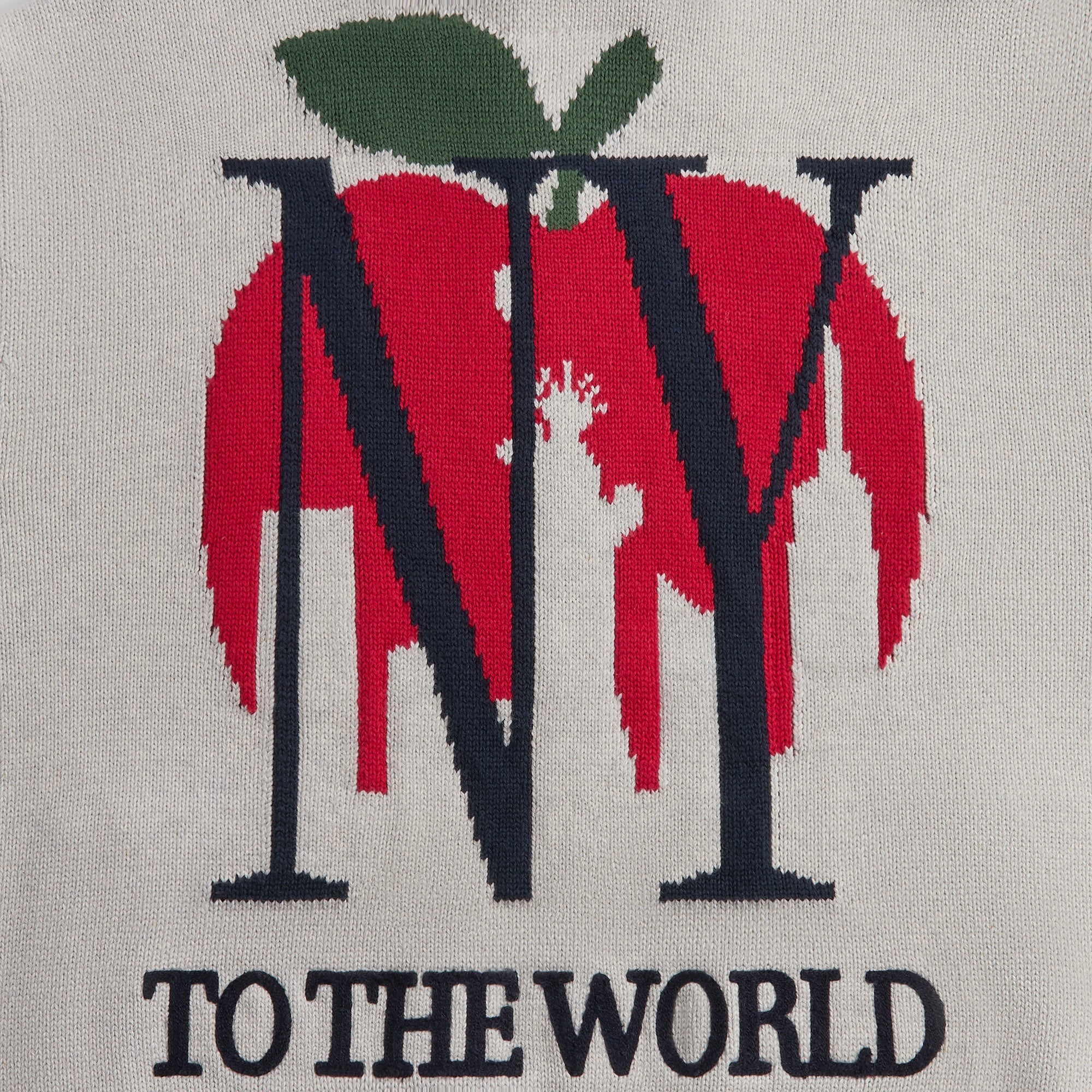 Kith Big Letter New York Wyona Full Zip Sweater - Light Heather