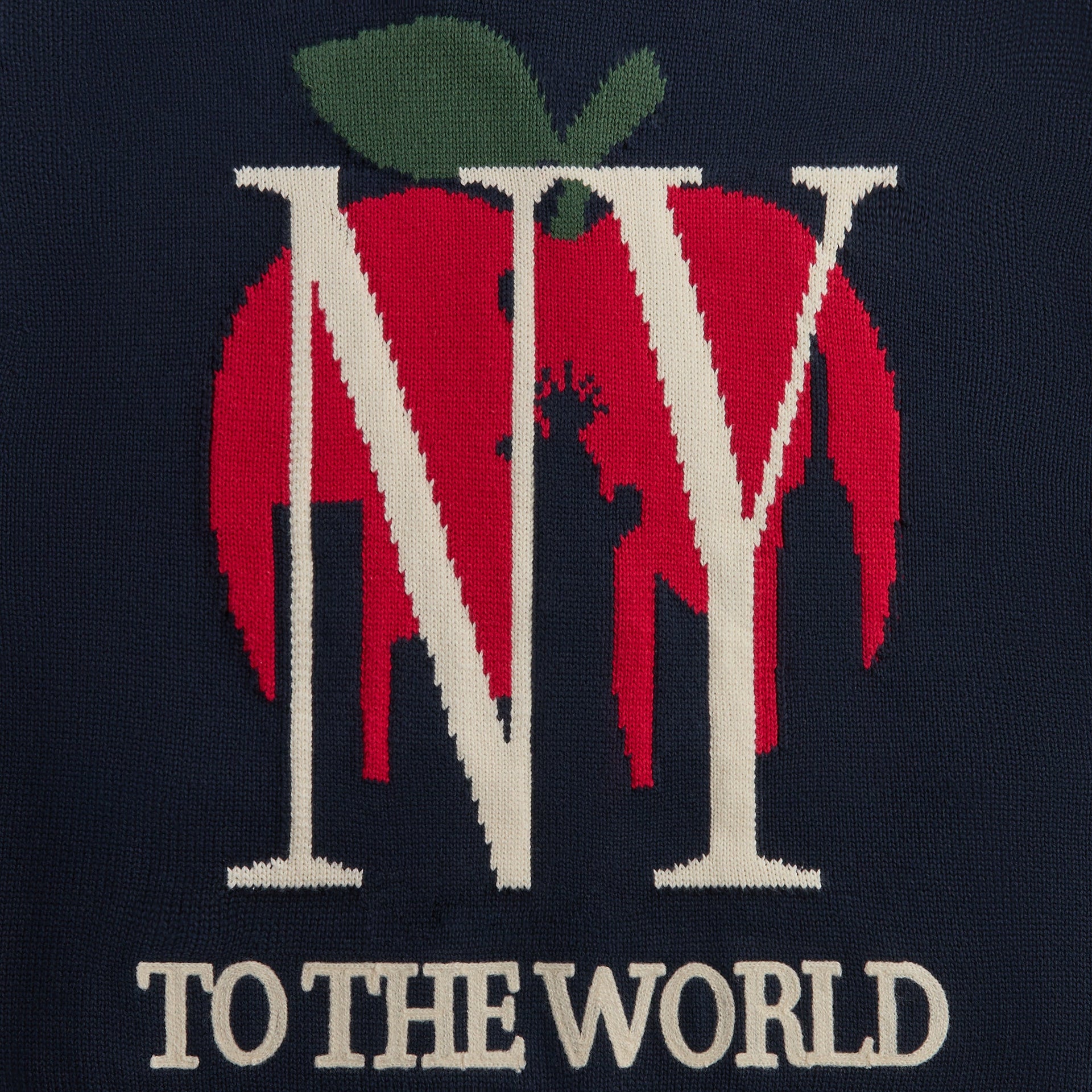 Kith Big Letter New York Wyona Full Zip Sweater - Nocturnal