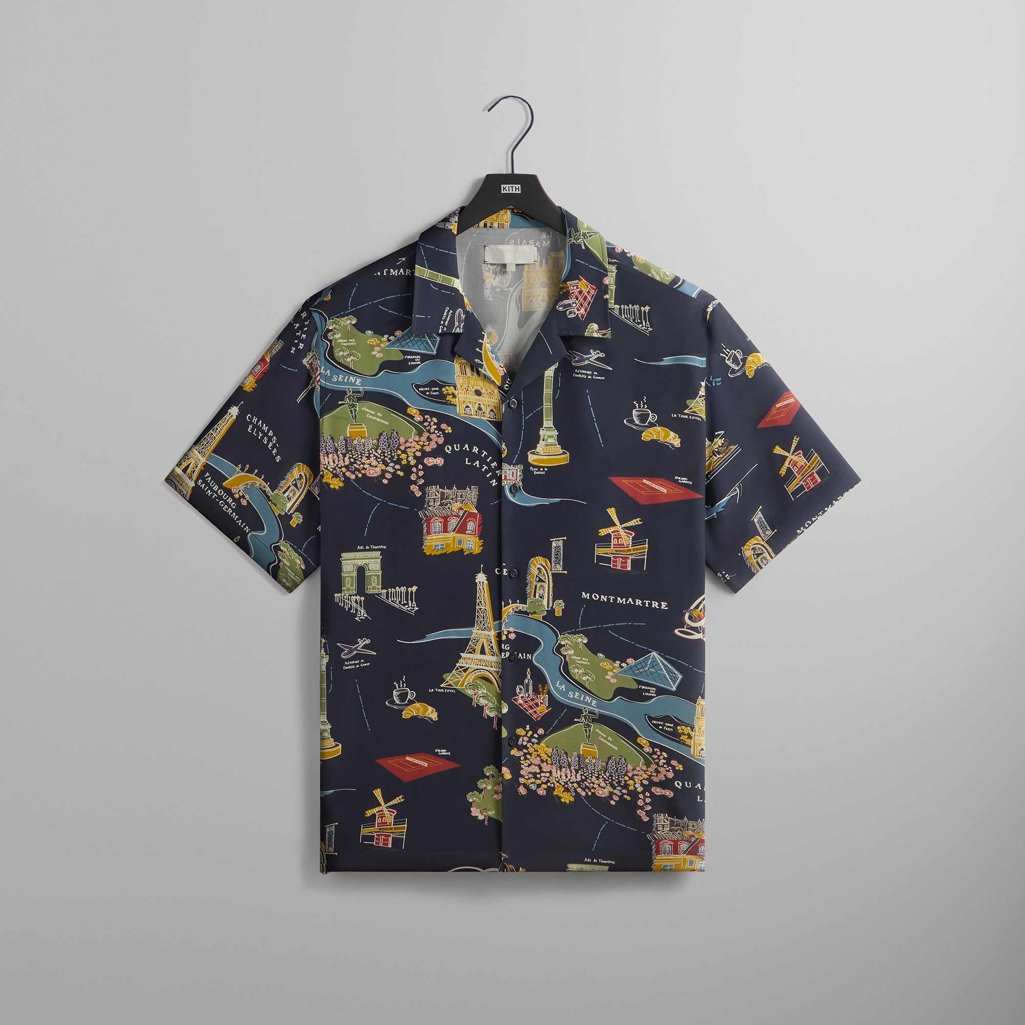 Kith Paris Thompson Camp Collar Shirt Nocturnal Kith Europe