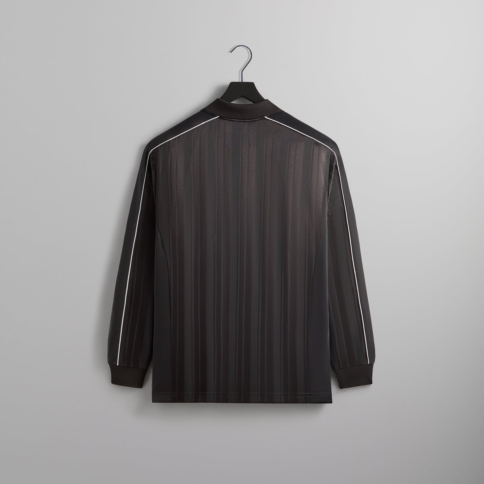 Kith Pinstripe Tricot Panelled Tap In Polo - Black Oyster