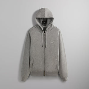 Kith Double Face Williams V Full Zip Hoodie - Mid Heather Grey