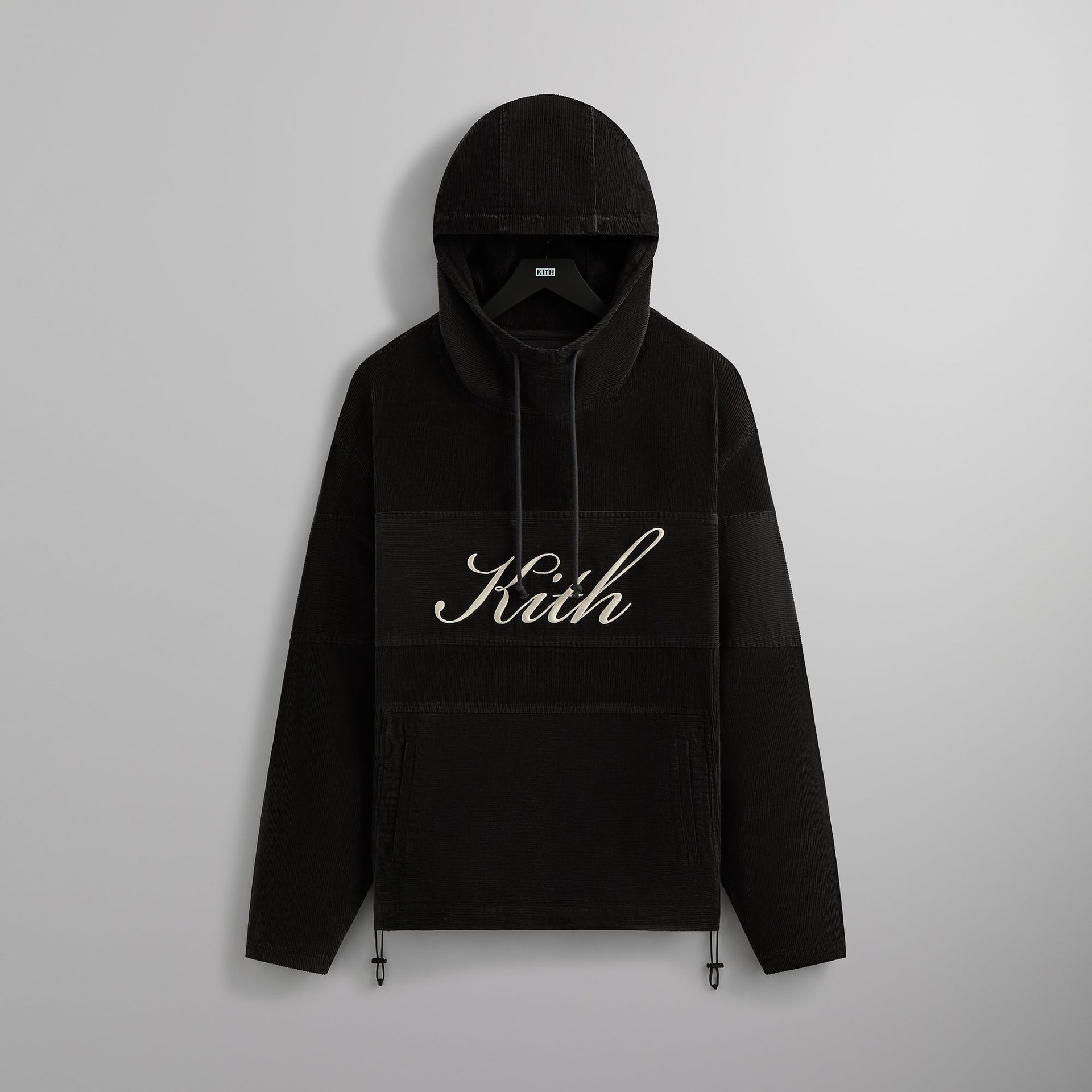 Kith Washed Corduroy Caden Hoodie - Carbon