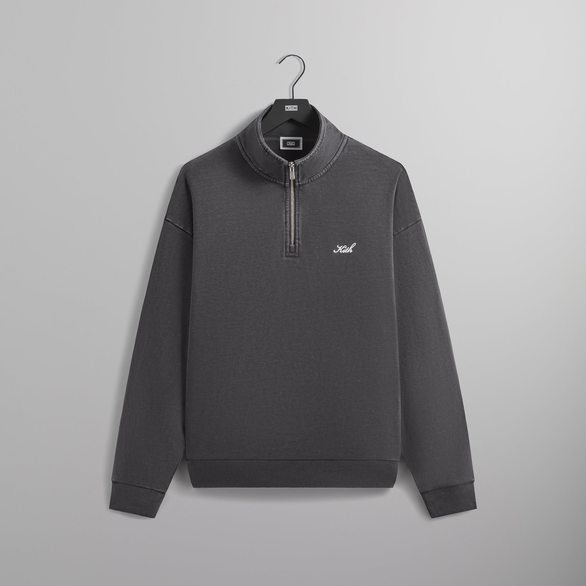 Kith Nelson Quarter Zip - Carbon – Kith Europe