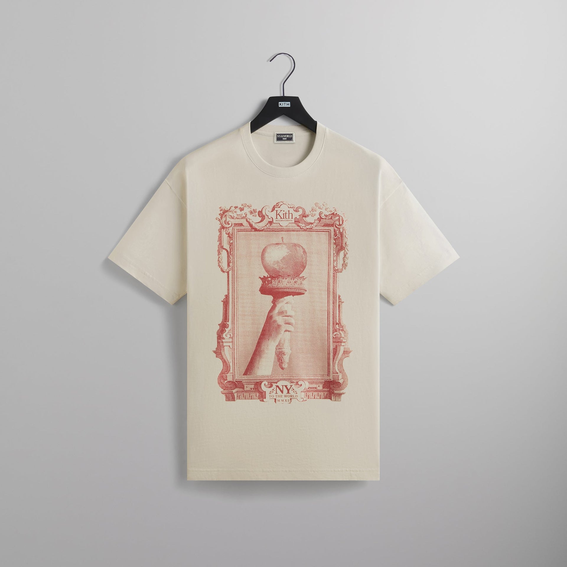 Kith NY to the World Liberty Apple Flame Vintage Tee - Sandrift