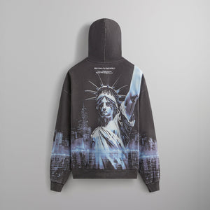 Kith NY to the World Neon Liberty Vintage Nelson Hoodie - Black