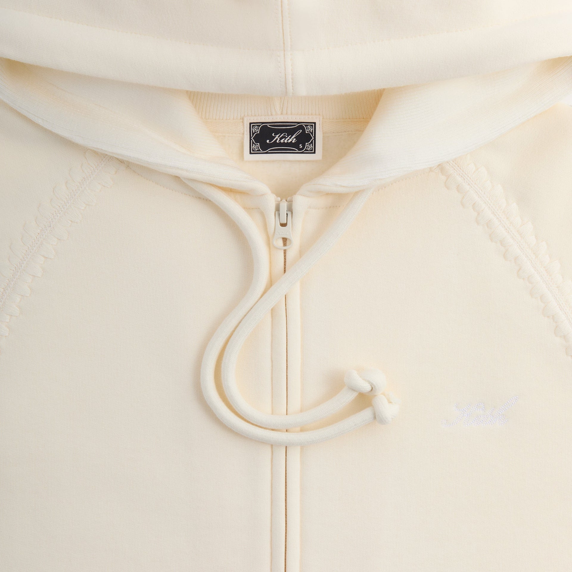 Kith Vale Raglan Full Zip Hoodie - Sandrift