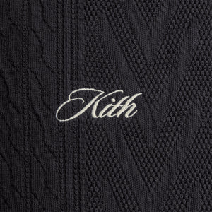 Kith Cable Fleece Quarter Zip - Admiral PH