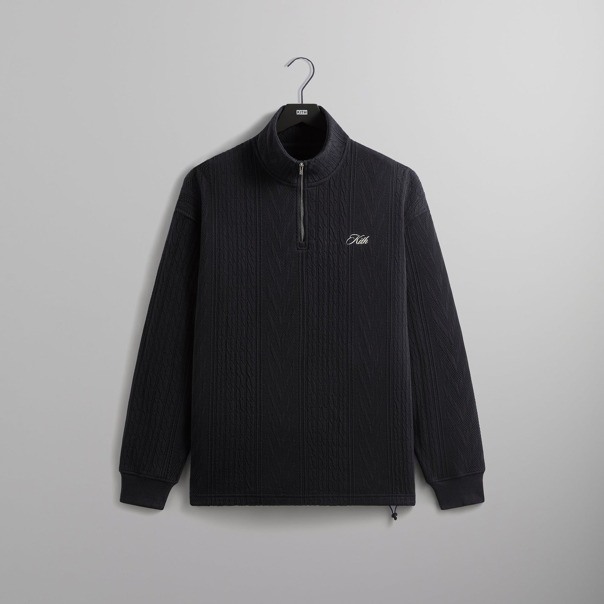 Kith Cable Fleece Quarter Zip - Admiral PH