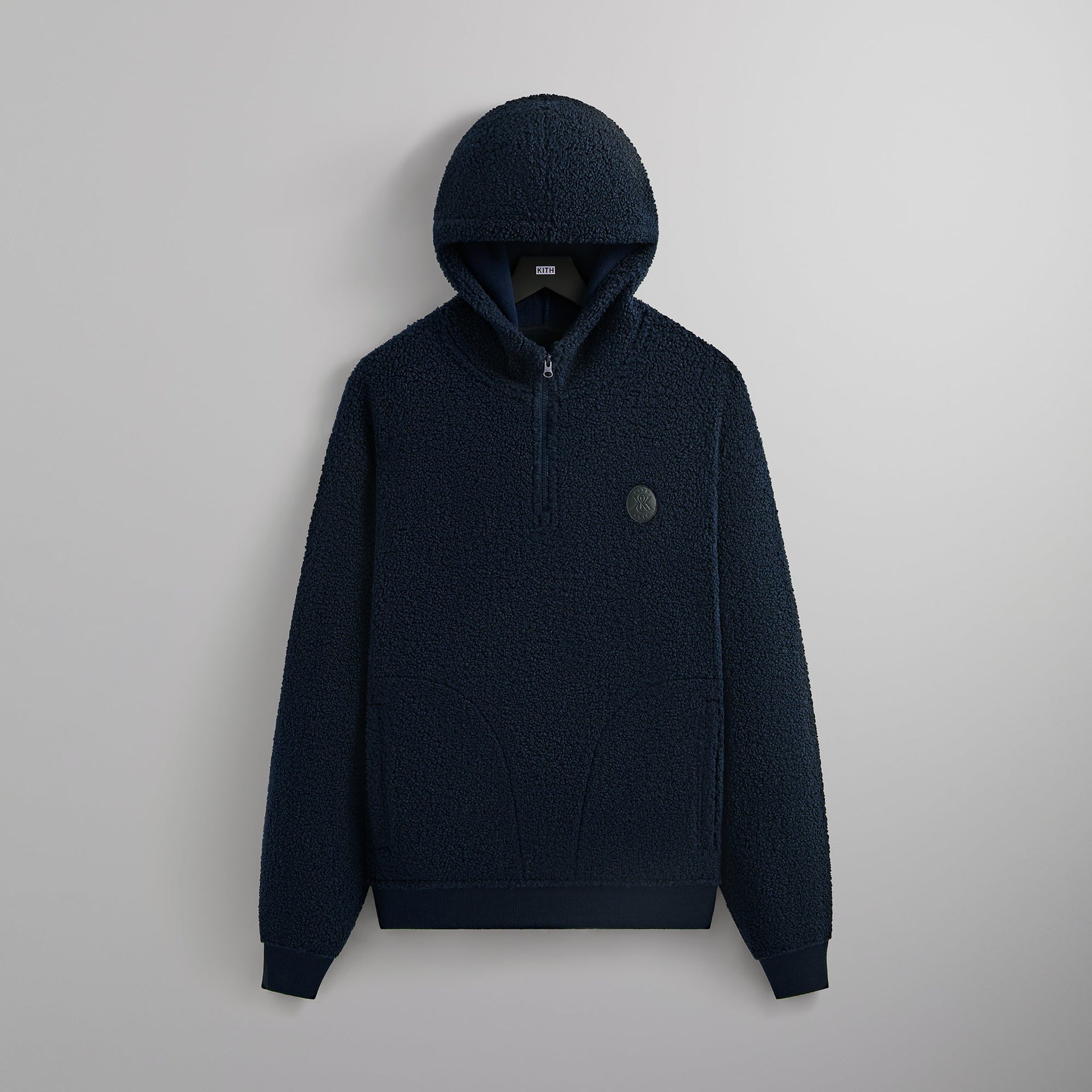 Kith Bonded Sherpa Coleman Quarter Zip Hoodie - Nocturnal