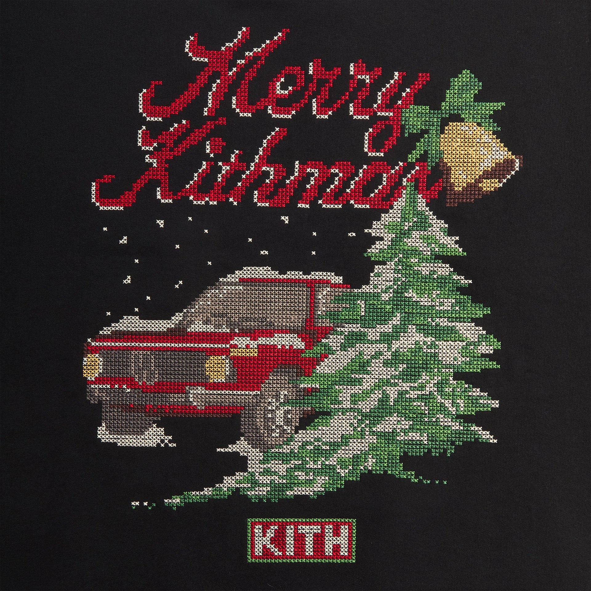 Kithmas Needlepoint Nelson Crewneck - Black