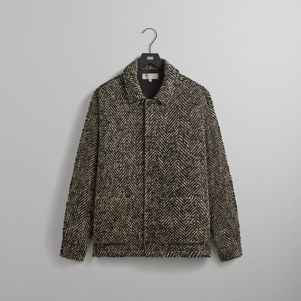 Buy Kith Brown Ladder Stitch Overshirt in Suede For Men