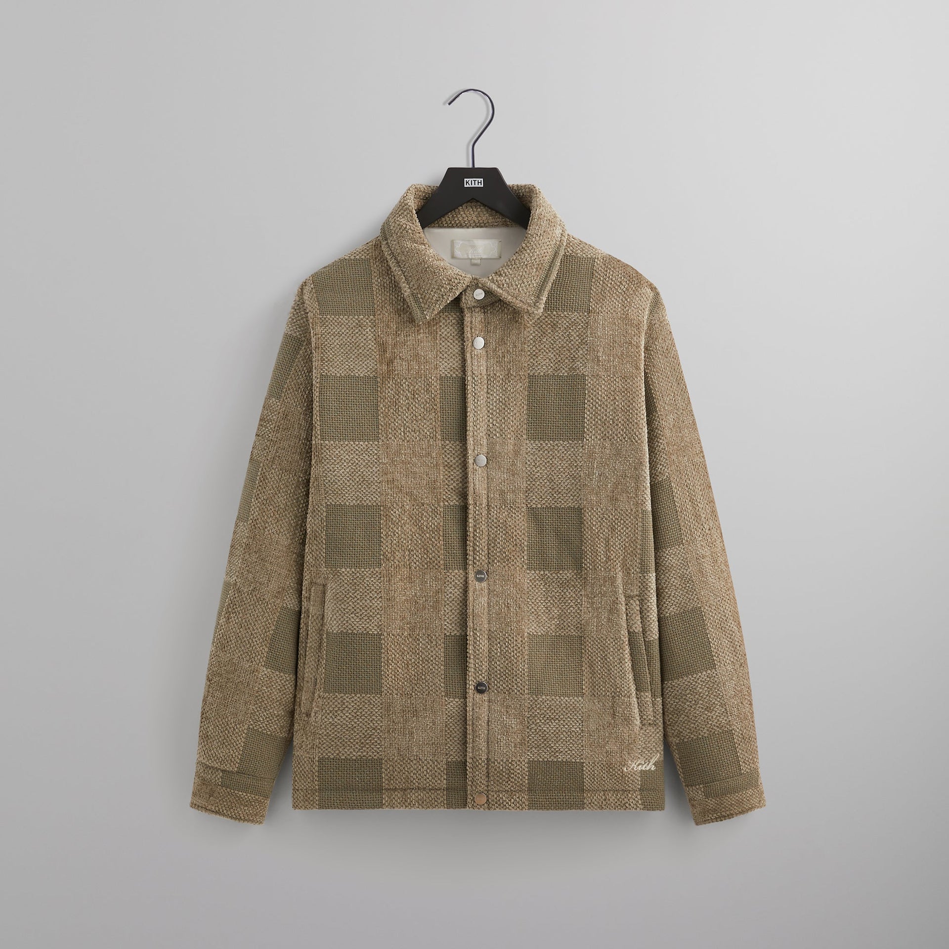 Kith Chenille Plaid Brixton Puffed Shirt Jacket - Palomino