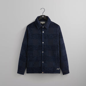 Kith Chenille Plaid Brixton Puffed Shirt Jacket - Nocturnal