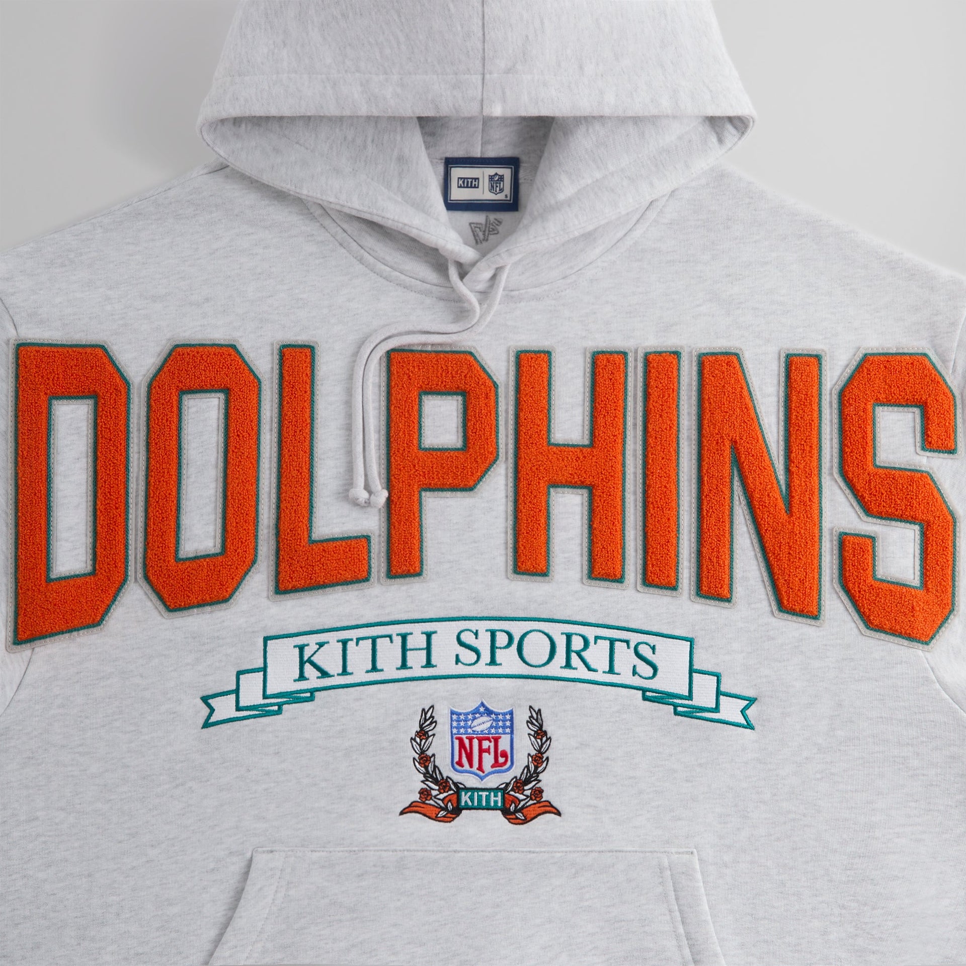 Kith & '47 for the NFL: Dolphins Nelson Hoodie - Light Heather Grey