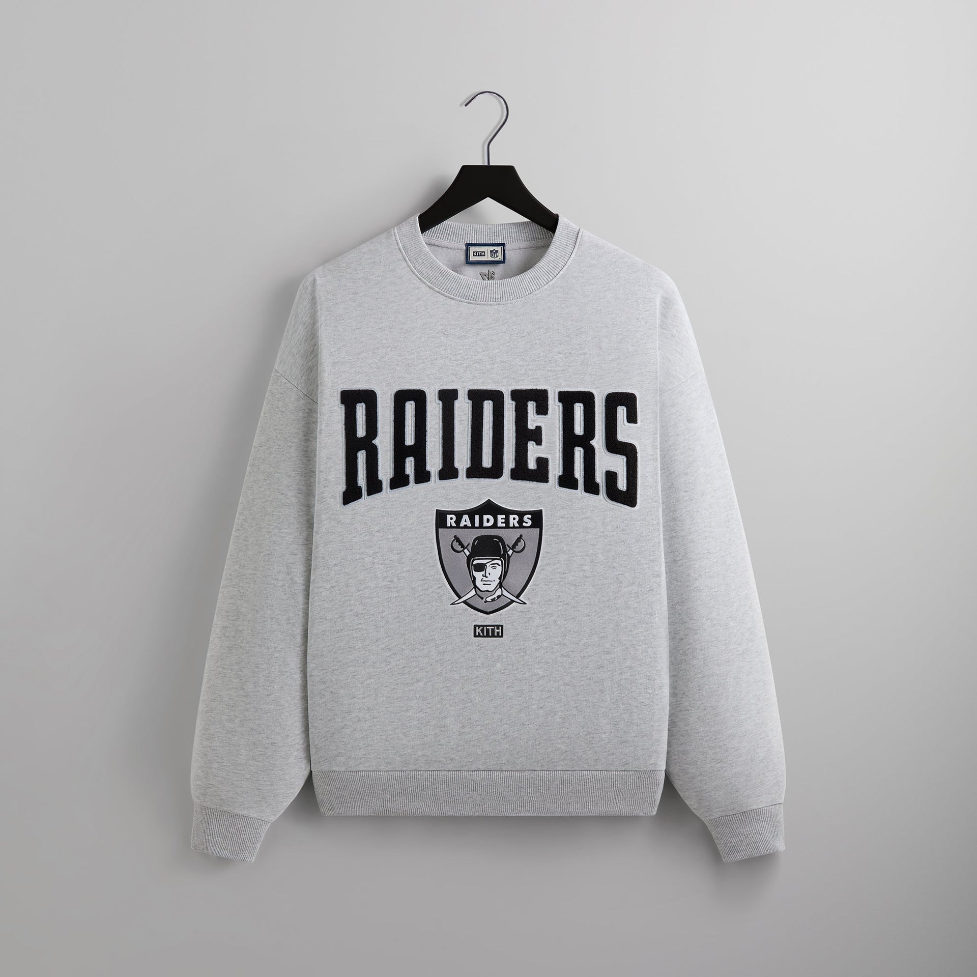 Kith & '47 for the NFL: Raiders Nelson Crewneck - Light Heather Grey PH