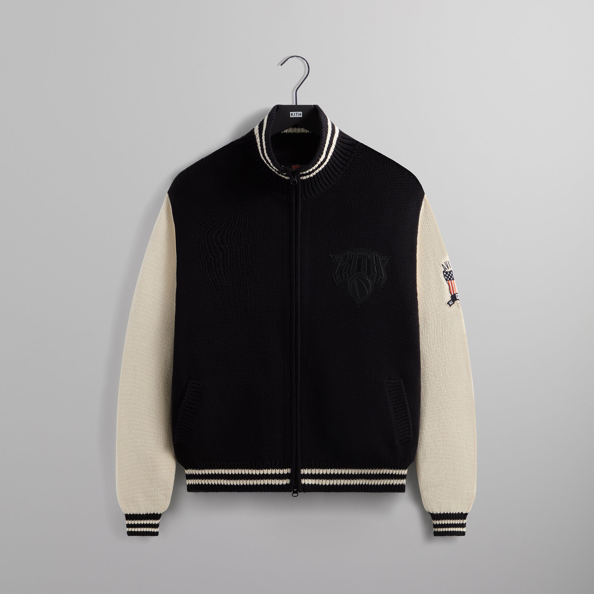 Kith & AVIREX for the New York Knicks Wyona Full Zip Sweater - Black