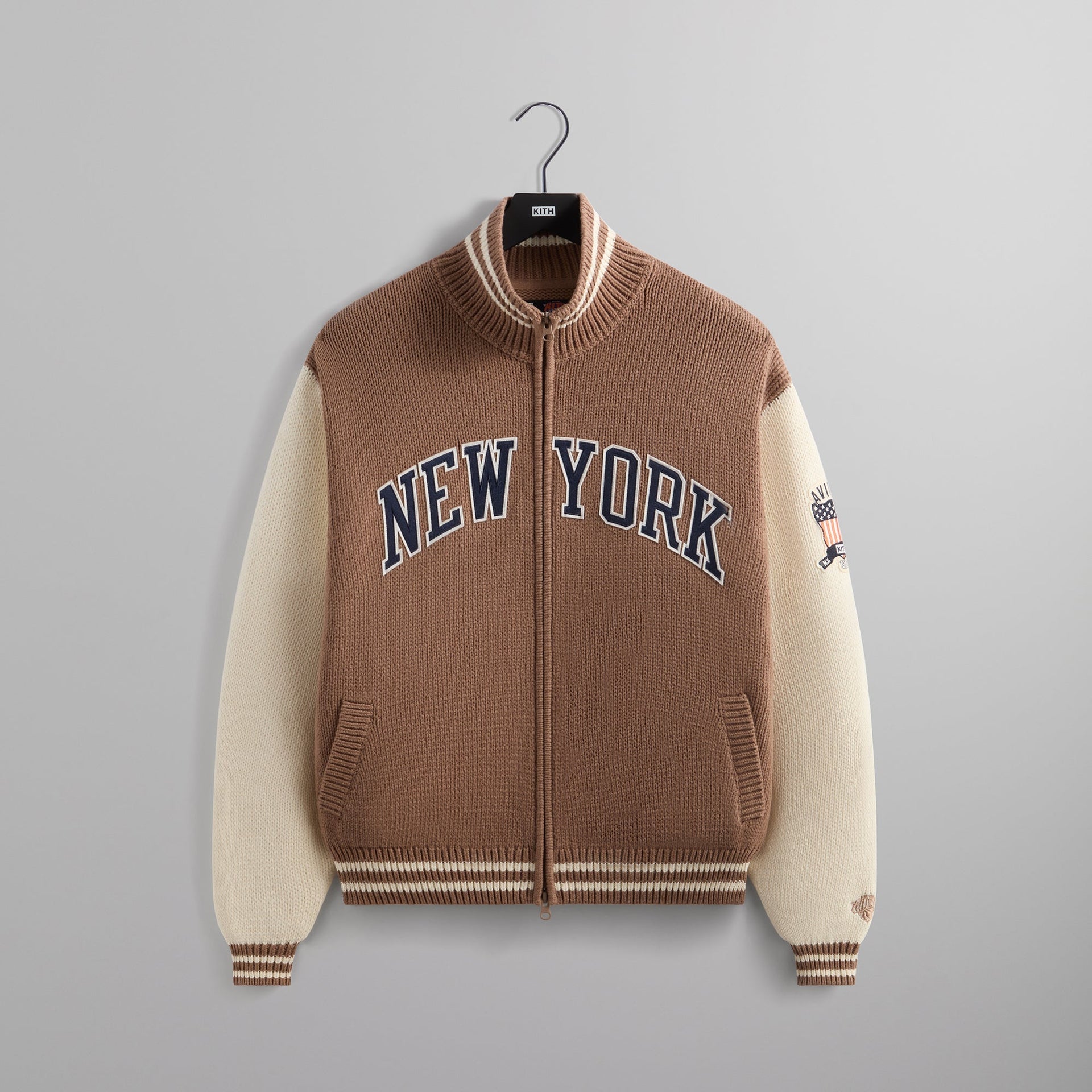 Kith & AVIREX for the New York Knicks Wings Wyona Full Zip Sweater - Stock PH