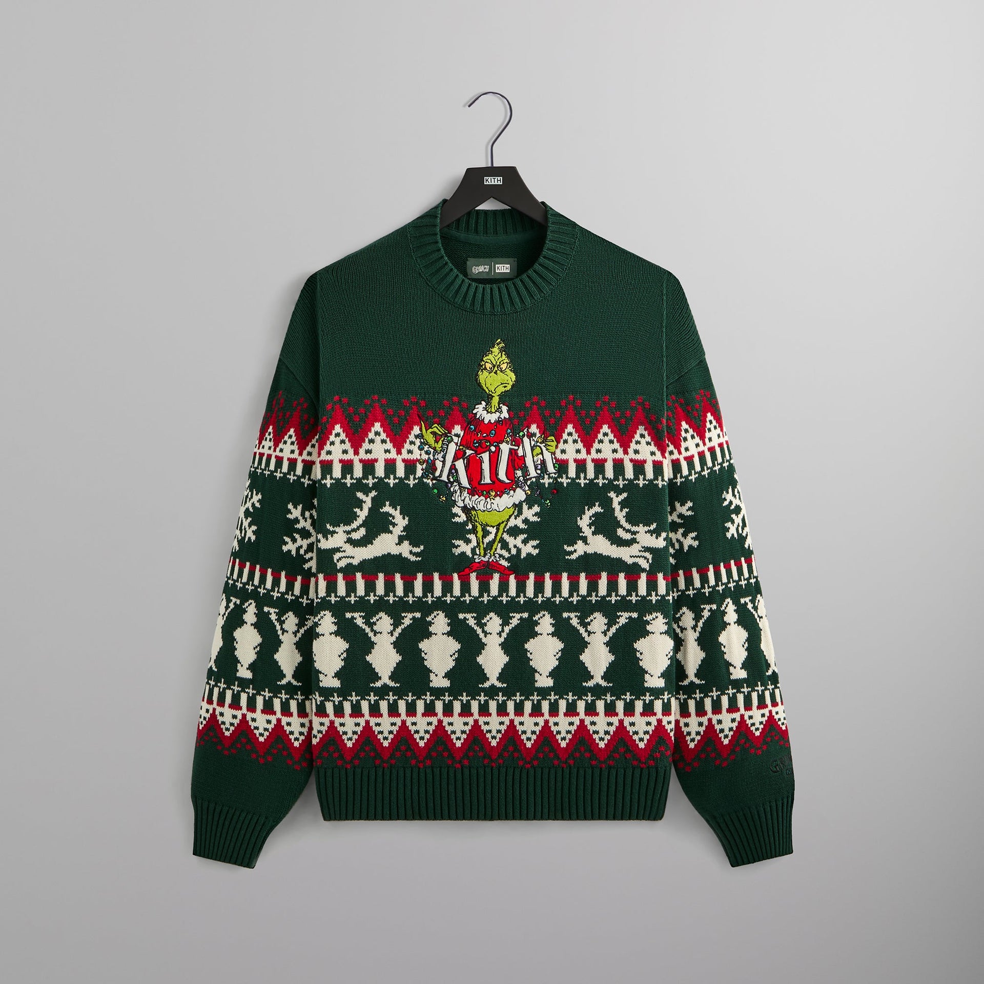 Kith for The Grinch Fair Isle Lewis Crewneck Sweater - Stadium